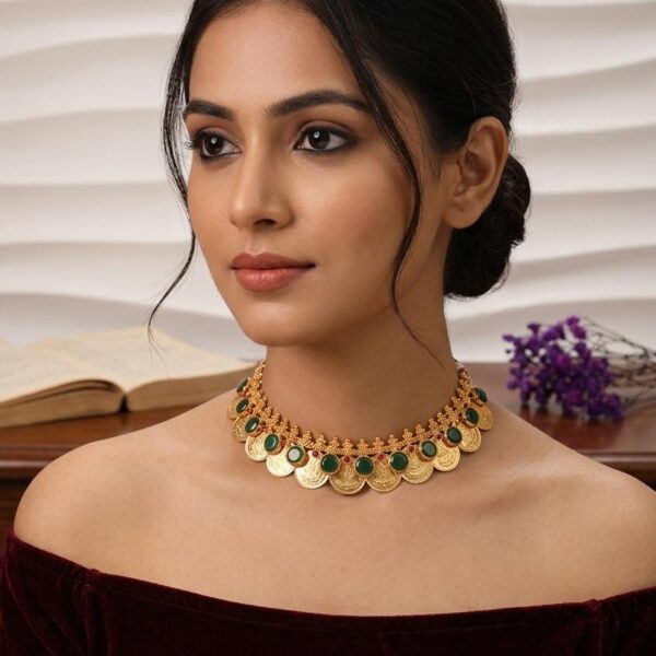 Traditional Green Stone Kasumala Choker