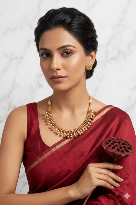 Traditional Non Idol Necklace Set
