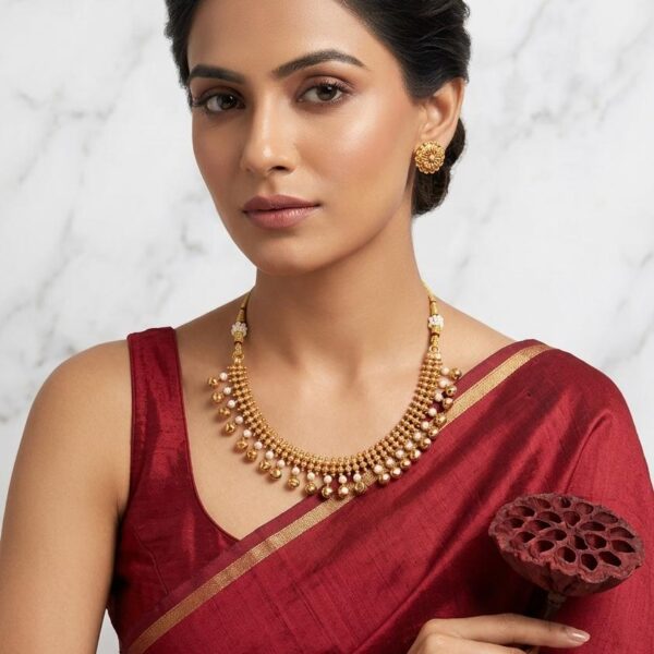 Traditional Non Idol Necklace Set