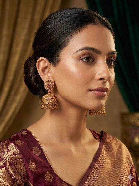 Royal Ruby Jhumkas