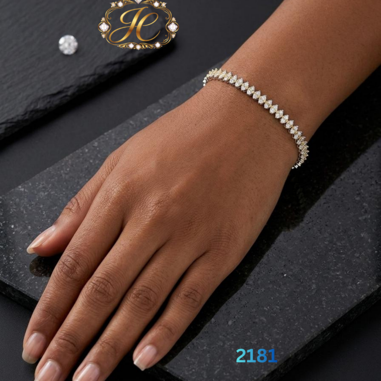 Gold and Diamond Tone Bracelet