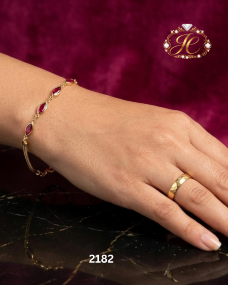 Ruby Trio Chain Bracelet