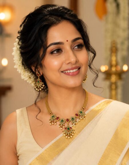 Flower Design Necklace Set
