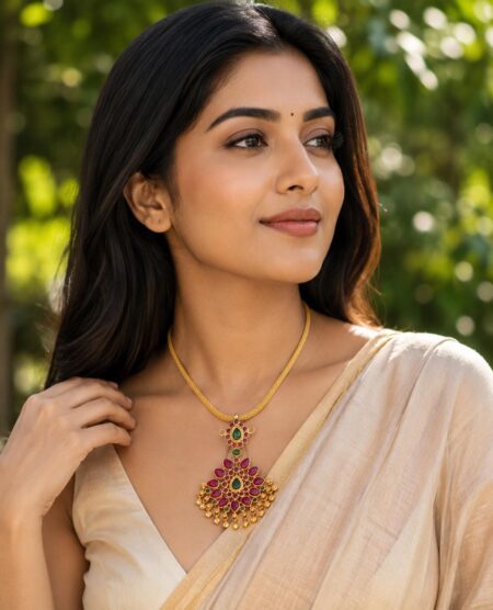 Ruby Bloom Temple Pendant