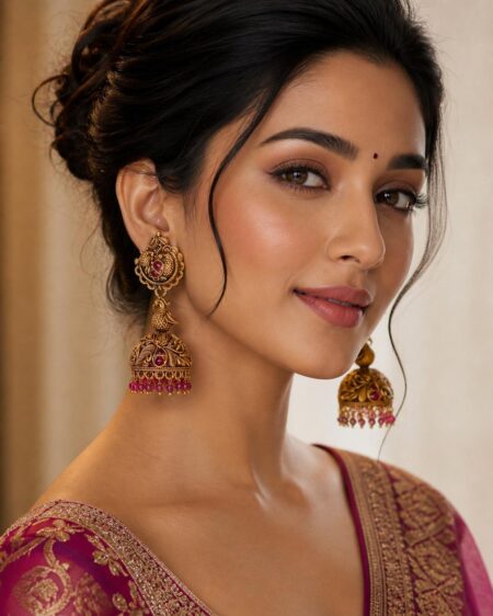 Antique Peacock Jhumka