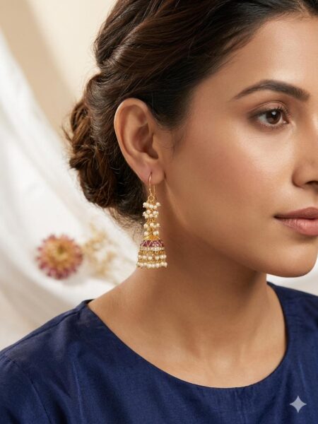 Pearl Cascade Jhumkas