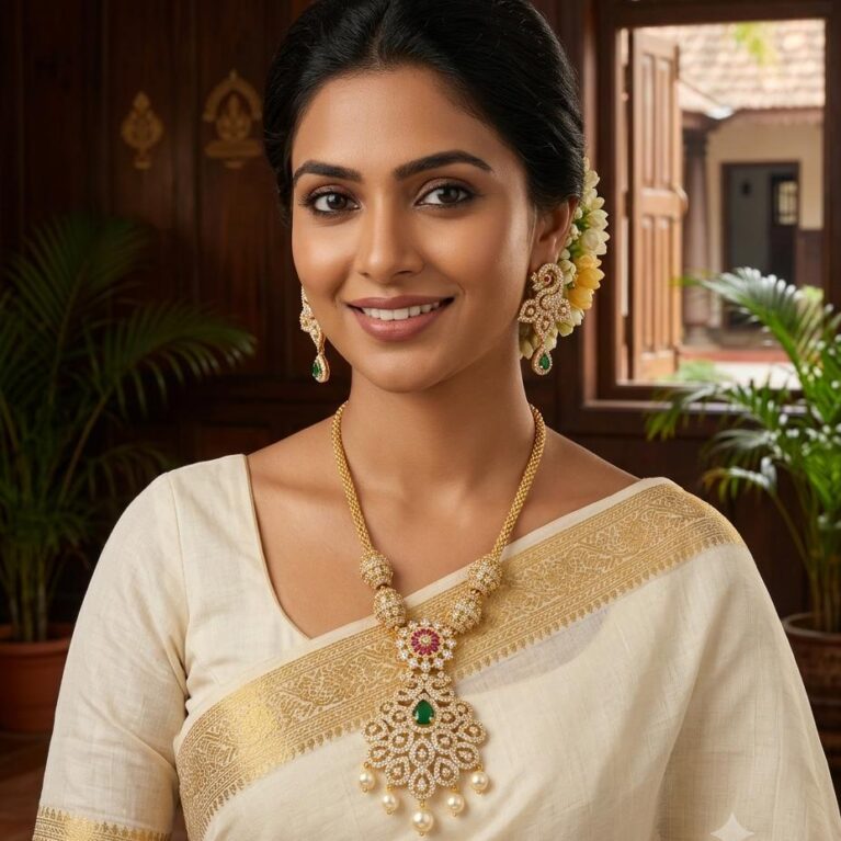 AD Peacock Pendant Necklace Set