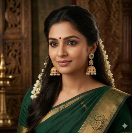 Emerald Pearl Royale Jhumkas