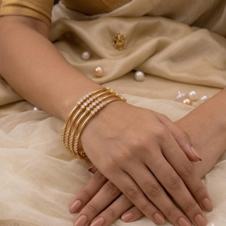 Premium Stone Bangles (Set of 4) Size-2.6