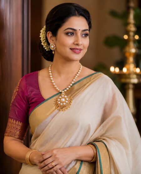  Mrinalini Pearl Attigai Set