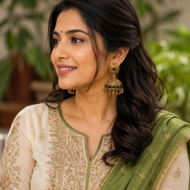 Emerald Majesty Jhumka
