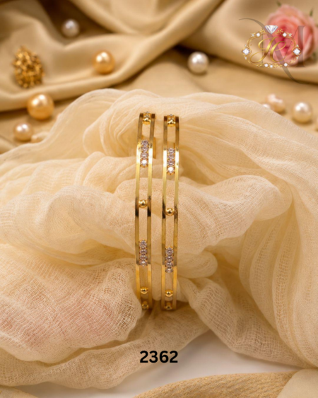 Golden Grace Stone Bangles- Size 2.6