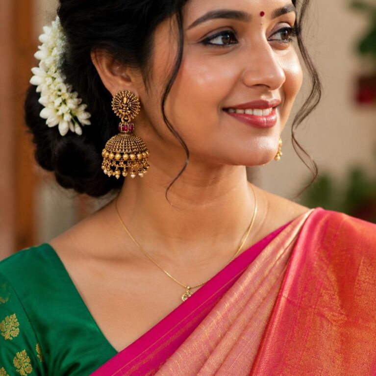 Lakshmi Kireetam Antique Jhumka