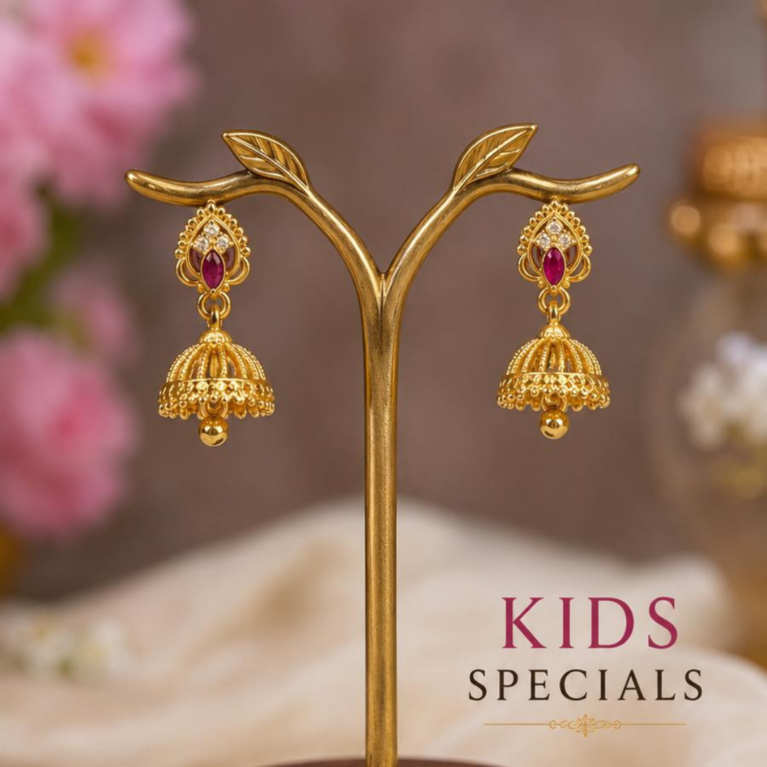 Ruby Blossom Kids Jhumka