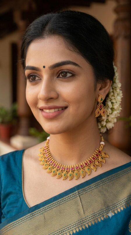 Navaratna Mayura Elegance Necklace Set