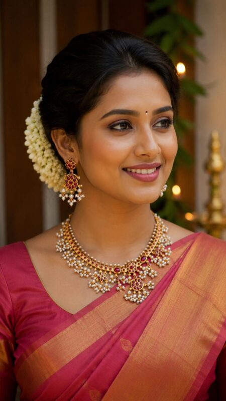 Ruby Pearl Heritage Necklace Set
