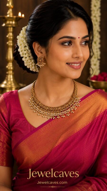 Antique Pearl Rajwadi Choker Set