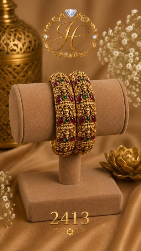 Navarasa Simha Heritage Bangles- Size 2.6