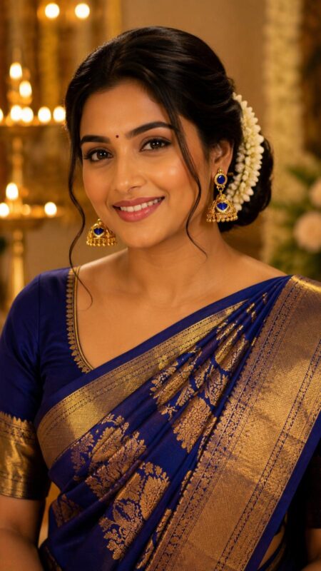 Royal Sapphire Dome Jhumka