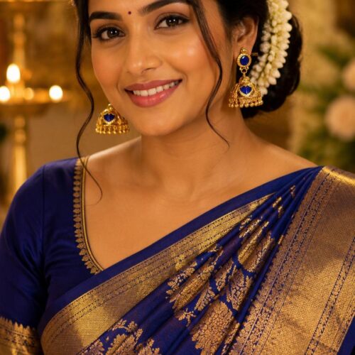 Royal Sapphire Dome Jhumka