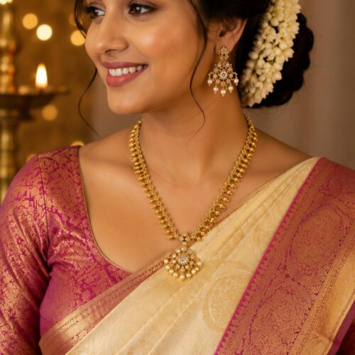 Pearl Crystal Heritage Necklace Set
