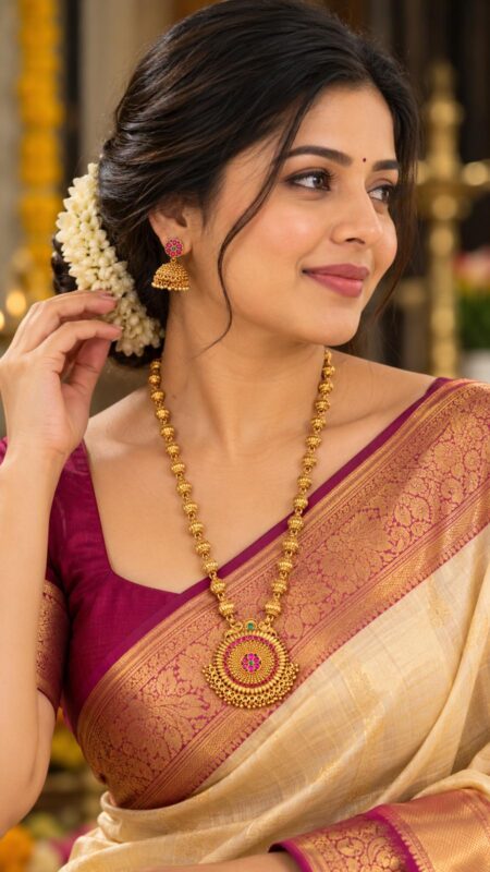 Ruby Bloom Antique Haram Set