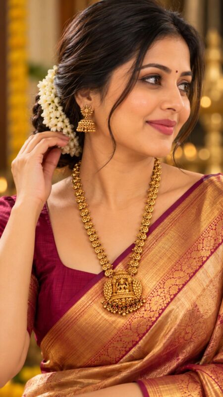 Lakshmi Kasu Antique Haram Set